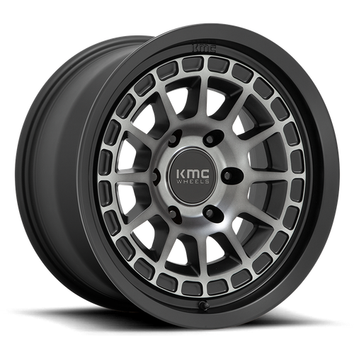 KMC KM719 CANYON Satin Black W/ Gray Tint 17x8.5 0 5x127mm 71.5mm