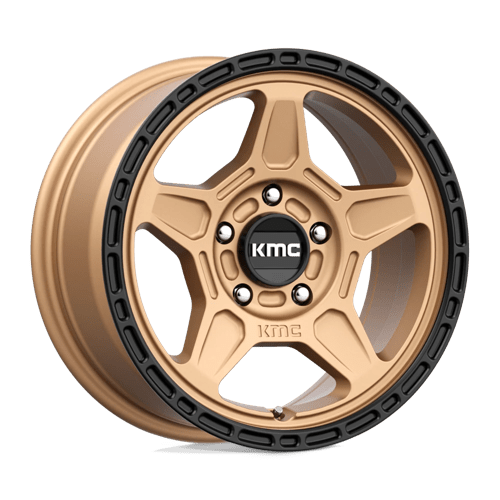 KMC KM721 ALPINE Matte Bronze W/ Black Lip 17x8 +20 5x120mm 74.1mm - Wheelwiz