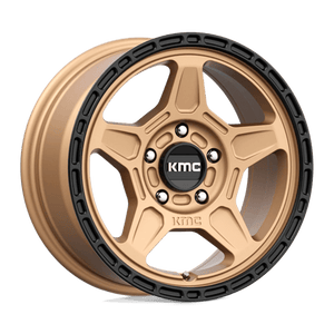 KMC KM721 ALPINE Matte Bronze With Black Lip 15x7 +15 5x100mm 72.6mm - WheelWiz