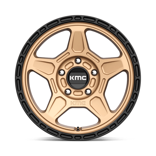 KMC KM721 ALPINE Matte Bronze W/ Black Lip 17x8 +20 5x120mm 74.1mm - Wheelwiz