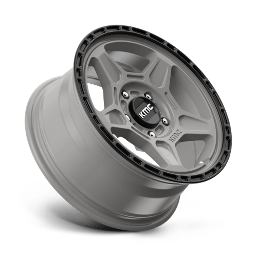 KMC KM721 ALPINE Satin Gray W/ Black Lip 16x7 -3 5x100mm 72.6mm - Wheelwiz