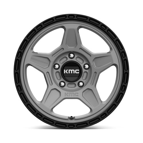 KMC KM721 ALPINE Satin Gray W/ Black Lip 18x8 +20 5x112mm 66.6mm - Wheelwiz