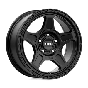 KMC KM721 ALPINE Satin Black 16x7 +15 5x100mm 72.6mm - WheelWiz