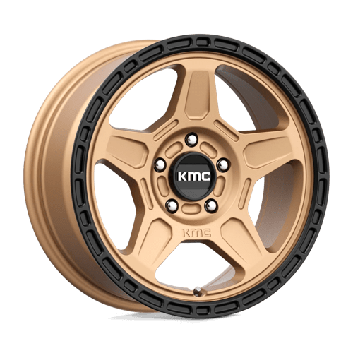 KMC KM721 ALPINE Matte Bronze With Black Lip 16x7 +15 5x114.3mm 72.6mm - WheelWiz