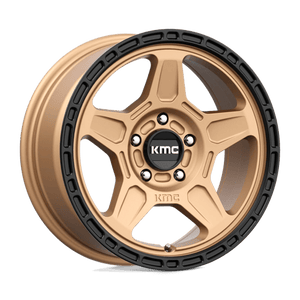 KMC KM721 ALPINE Matte Bronze With Black Lip 16x7 +15 5x100mm 72.6mm - WheelWiz