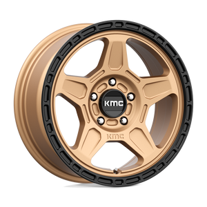 KMC KM721 ALPINE Matte Bronze With Black Lip 16x7 +15 5x114.3mm 72.6mm - WheelWiz