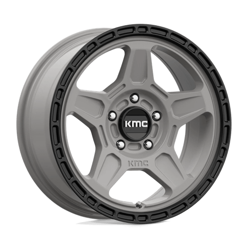 KMC KM721 ALPINE Satin Gray W/ Black Lip 16x7 +15 5x114.3mm 72.6mm - Wheelwiz