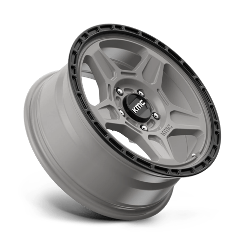 KMC KM721 ALPINE Satin Gray W/ Black Lip 16x7 +15 5x114.3mm 72.6mm - Wheelwiz