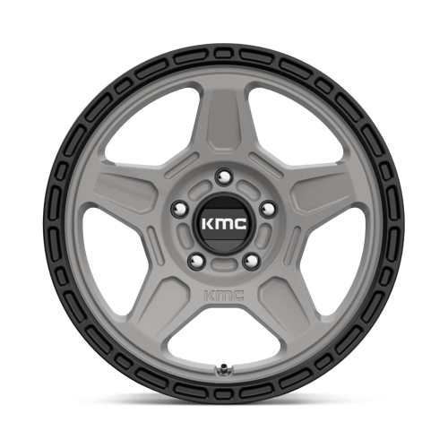 KMC KM721 ALPINE Satin Gray W/ Black Lip 16x7 +15 5x114.3mm 72.6mm - Wheelwiz