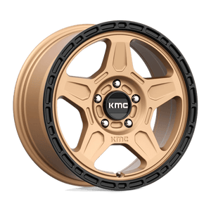 KMC KM721 ALPINE Matte Bronze With Black Lip 16x7.5 +30 5x110mm 72.6mm - WheelWiz