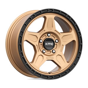 KMC KM721 ALPINE Matte Bronze With Black Lip 16x7.5 +30 5x114.3mm 72.6mm - WheelWiz