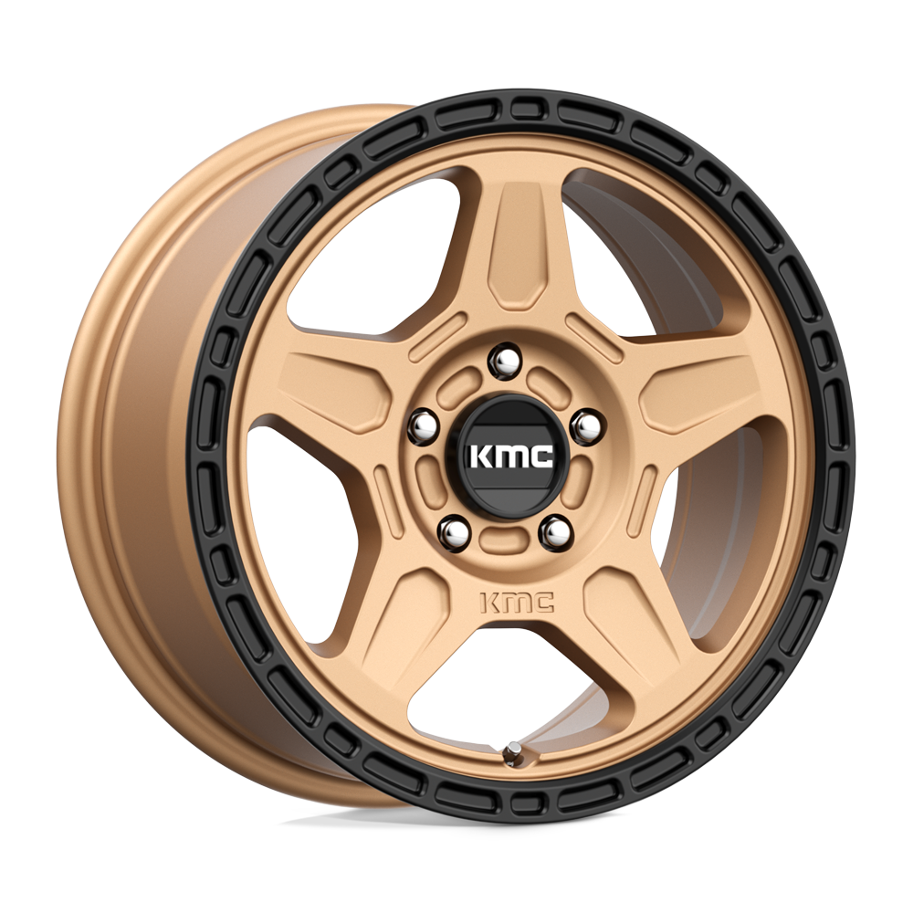 KMC KM721 ALPINE Matte Bronze With Black Lip 16x7.5 +30 5x110mm 72.6mm - WheelWiz