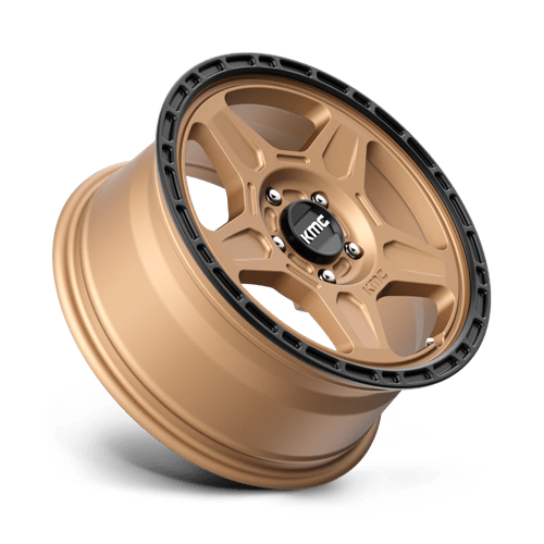 KMC KM721 ALPINE Matte Bronze With Black Lip 16x7.5 +30 5x114.3mm 72.6mm - WheelWiz