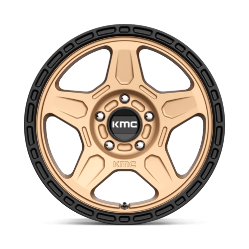 KMC KM721 ALPINE Matte Bronze With Black Lip 16x7.5 +30 5x114.3mm 72.6mm - WheelWiz