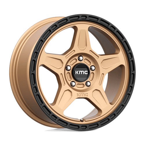KMC KM721 ALPINE Matte Bronze With Black Lip 17x8 +38 5x108mm 72.6mm - WheelWiz