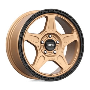 KMC KM721 ALPINE Matte Bronze With Black Lip 17x8 +38 5x108mm 72.6mm - WheelWiz