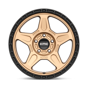 KMC KM721 ALPINE Matte Bronze With Black Lip 17x8 +38 5x110mm 72.6mm - WheelWiz