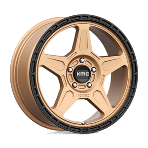 KMC KM721 ALPINE Matte Bronze With Black Lip 18x8 +38 5x120mm 74.1mm - WheelWiz