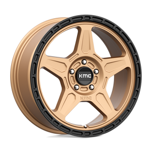 KMC KM721 ALPINE Matte Bronze With Black Lip 18x8 +38 5x120mm 74.1mm - WheelWiz