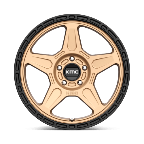 KMC KM721 ALPINE Matte Bronze With Black Lip 18x8 +38 5x120mm 74.1mm - WheelWiz