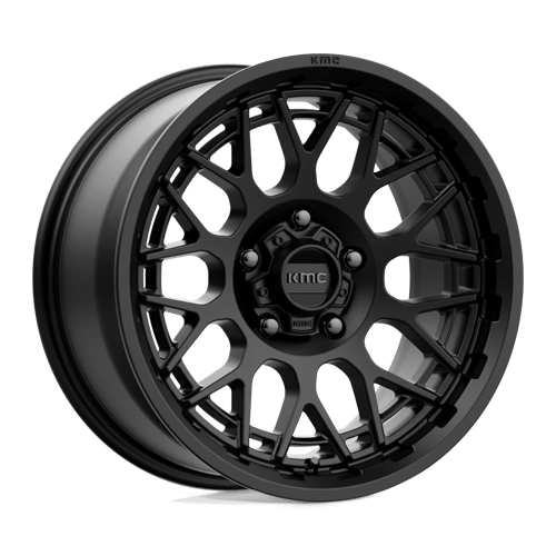 KMC KM722 TECHNIC Satin Black 17x8.5 +18 5x127mm 71.5mm - Wheelwiz