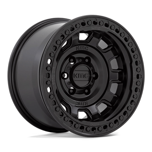 KMC KM236 TANK BEADLOCK Satin Black 17x9 -15 5x127mm 71.5mm - Wheelwiz