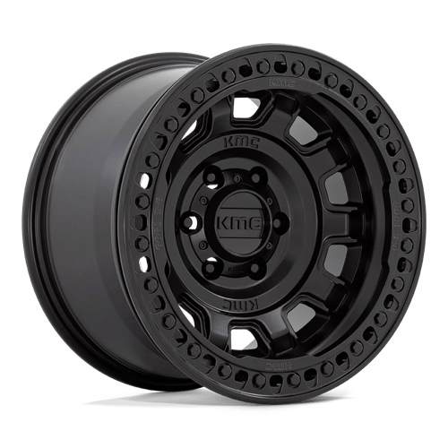 KMC KM236 TANK BEADLOCK Satin Black 17x9 -38 5x127mm 71.5mm - Wheelwiz