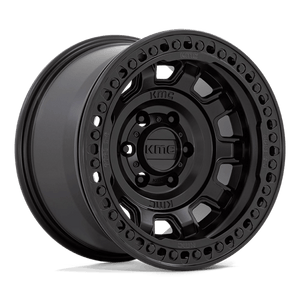 KMC KM236 TANK BEADLOCK Satin Black 17x9 -38 5x127mm 71.5mm - Wheelwiz