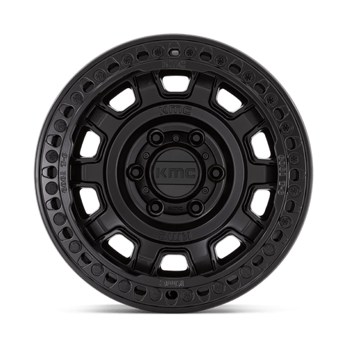 KMC KM236 TANK BEADLOCK Satin Black 17x9 -38 5x127mm 71.5mm - Wheelwiz