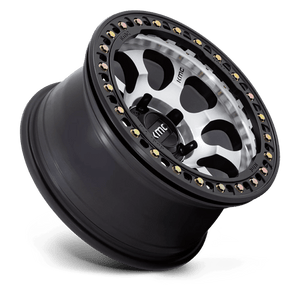 KMC KM237 RIOT BEADLOCK Mach Satin Black Window & Ring 17x8.5 0 5x127mm 71.5mm - Wheelwiz