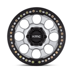 KMC KM237 RIOT BEADLOCK Mach Satin Black Window & Ring 17x9 -38 Custom 72.6mm - Wheelwiz