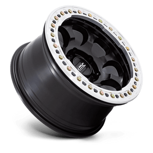KMC KM237 RIOT BEADLOCK Satin Black W/ Machined Ring 17x9 -12 6x139.7mm 108mm - Wheelwiz