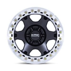 KMC KM238 VI BEADLOCK Satin Black W/ Machined Ring 17x9 -38 8x170mm 125.1mm