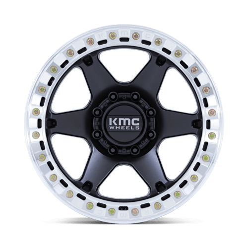 KMC KM238 VI BEADLOCK Satin Black W/ Machined Ring 20x10 -48 6x135mm 87.1mm