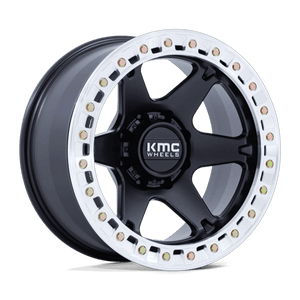 KMC KM238 VI BEADLOCK Satin Black W/ Machined Ring 20x10 -48 Custom 108mm