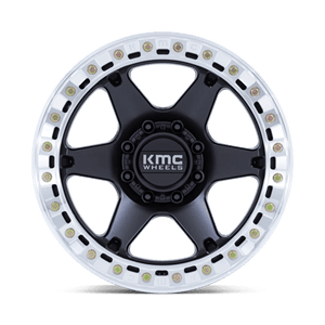 KMC KM238 VI BEADLOCK Satin Black W/ Machined Ring 20x10 -48 8x165.1mm 125.1mm