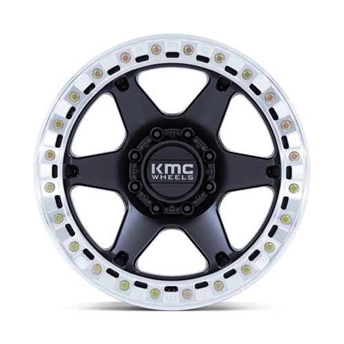 KMC KM238 VI BEADLOCK Satin Black W/ Machined Ring 20x10 -48 8x170mm 125.1mm