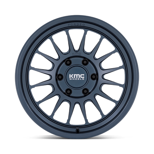 KMC KM447 IMPACT FORGED MONOBLOCK Metallic Blue 18x9 +18 6x139.7mm 106.1mm - Wheelwiz