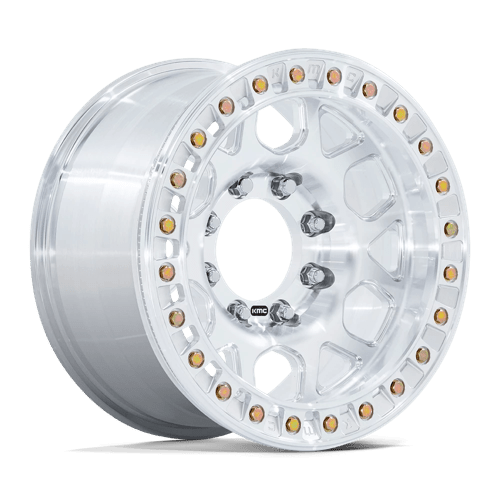 KMC KM450 MESA FORGED BEADLOCK Raw Machined 17x9 +25 5x114.3mm 72.6mm - Wheelwiz