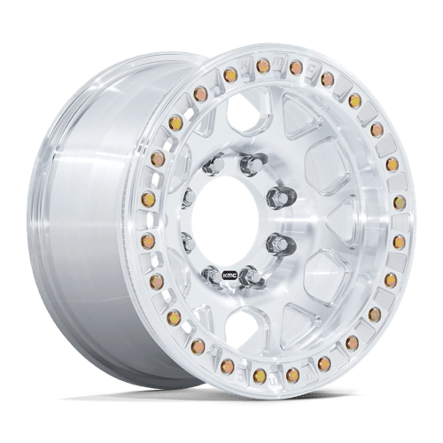 KMC KM450 MESA FORGED BEADLOCK Raw Machined 17x9 -12 8x165.1mm 125.1mm - Wheelwiz