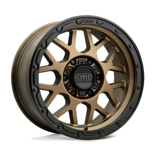 KMC KM535 GRENADE OFF-ROAD Matte Bronze W/ M-black Lip 17x9 -12 6x135mm 87.1mm - Wheelwiz