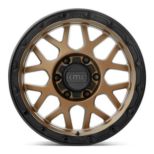 KMC KM535 GRENADE OFF-ROAD Matte Bronze W/ M-black Lip 17x9 -12 6x135mm 87.1mm - Wheelwiz
