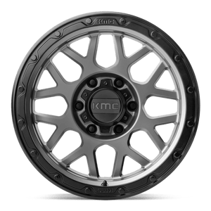 KMC KM535 GRENADE OFF-ROAD Matte Gray W/ Matte Black Lip 17x9 -12 5x127mm 78.1mm - Wheelwiz