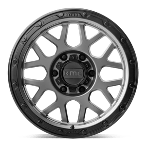 KMC KM535 GRENADE OFF-ROAD Matte Gray W/ Matte Black Lip 17x8.5 0 6x120mm 66.9mm