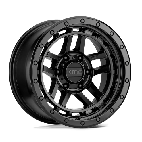 KMC KM540 RECON Satin Black 17x8.5 +18 6x114.3mm 66.1mm - Wheelwiz