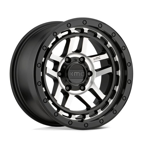 KMC KM540 RECON Satin Black Machined 17x8.5 +18 6x139.7mm 106.1mm - Wheelwiz