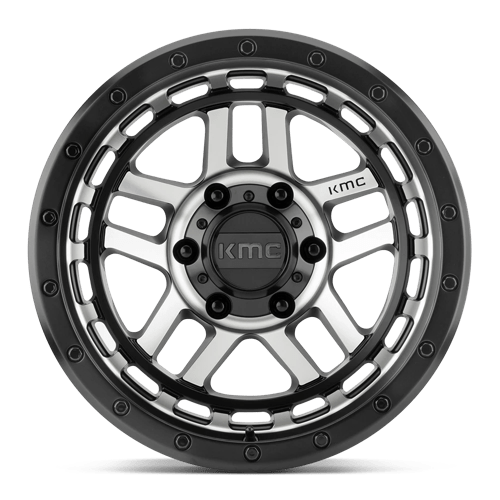 KMC KM540 RECON Satin Black Machined 17x9 -12 5x127mm 78.1mm - Wheelwiz