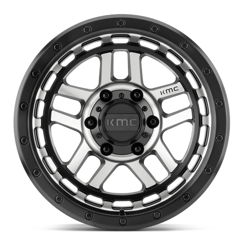 KMC KM540 RECON Satin Black Machined 17x8.5 +18 5x127mm 71.5mm - Wheelwiz