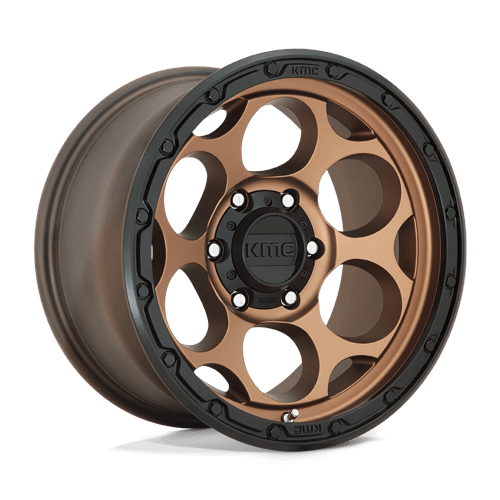 KMC KM541 DIRTY HARRY Matte Bronze W/ Black Lip 17x8.5 +18 6x139.7mm 106.1mm - Wheelwiz