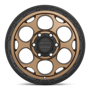 KMC KM541 DIRTY HARRY Matte Bronze W/ Black Lip 17x9 -12 5x127mm 71.5mm - Wheelwiz